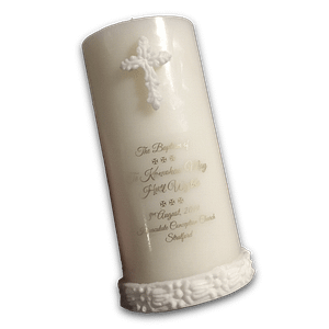 Personalised Pillar Candles | Wax Decoration Paraffin